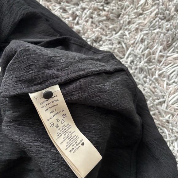 Johanna Ortiz Black Desert Balloon-Sleeve Crepe Top Sz 0 / XXS NWT❤️ - Picture 11 of 11